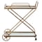 Vintiquewise Gold Metal Wine Bar Serving Cart with Rolling Wheels and Handles for Dining, Living room or Entryway QI004278 - alternate 5